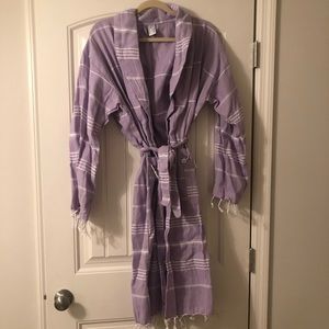 Purple linen robe
